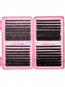 632PCS Lash Clusters Book DIY Eyelash Extensions Bundle Kit Clusters Lashes Book 0.07 D Curl LASH Mega Volume Individual Lashes Eyelash Clusters Extensions Wispy Lashes Cluster DIY At Home - D - View 14