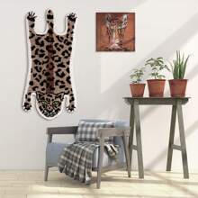 DeramHy home DeramHy Home 1 Stück süßer Tiger Badteppich für das Badezimmer, süßer Tiger Cartoon Badteppich rutschfest, saugfähiger Badeteppich in Tierform, Badezimmer Plüsch Duschvorleger, Badezimmer Bodenbelag, Outdoor Teppich, Türmatte, Sommer Badezimmer Zubehör, Schule Neuanfang