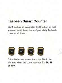 1pc Umeox Iqibla Zikr Ring Counter 18mm Bluetooth Counter Smart Ring