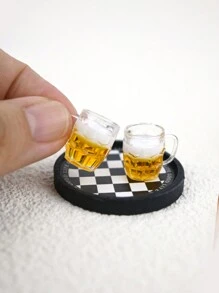 1 pieza Modelo en miniatura de barril de cerveza de madera a escala 1:12, decoración de casa de muñecas, prop fotográfico, ornamento de paisaje micro