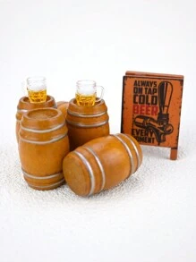 1 pieza Modelo en miniatura de barril de cerveza de madera a escala 1:12, decoración de casa de muñecas, prop fotográfico, ornamento de paisaje micro