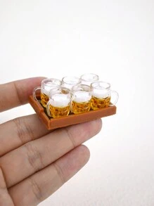 1 pieza Modelo en miniatura de barril de cerveza de madera a escala 1:12, decoración de casa de muñecas, prop fotográfico, ornamento de paisaje micro