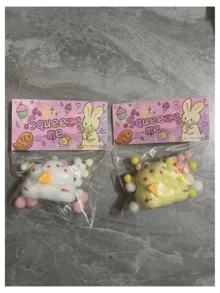 2pcs Simulation Plush Hamster Squeezing Music Super Soft Decompression And Venting Toys Birthday Gifts Small Gifts - Multicolor - View 2