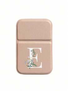 1pc Mini Pink Flower White Letters Foldable Portable Makeup Mirror,Letters Of A-Z Makeup Mirror With Bracket, Travel Mirror, Beauty Products, Desktop Makeup Mirror, Rectangular Desktop Compact Mirror Foldable Small Minimalist Makeup Mirror, Travel Portable Makeup Mirror For Women's Gift - The Best Gift For Mom And Teacher