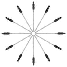 50 CÁI Bàn chải lông mi dùng một lần, Mascara Wands Cọ trang điểm Bộ dụng cụ để nối mi và cọ lông mày có hộp đựng - màu đen - Xem 6