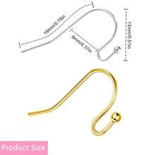 耳环钩，耳环制作套件防过敏耳环钩，用于 DIY 珠宝制作 - 球耳鉤 - 查看 3