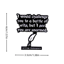 I Would Challenge You To A Battle Of Wits But I See You Are Unarmed Cartoon Punk Enamel Pin Custom Decorative Brooches Ornaments Lapel Bag Badges Jewelry Gifts Pin Witch Pin For Clothes Bag Charm Backpack For School