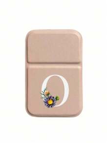 1pc Mini Pink Flower White Letters Foldable Portable Makeup Mirror,Letters Of A-Z Makeup Mirror With Bracket, Travel Mirror, Beauty Products, Desktop Makeup Mirror, Rectangular Desktop Compact Mirror Foldable Small Minimalist Makeup Mirror, Travel Portable Makeup Mirror For Women's Gift - The Best Gift For Mom And Teacher