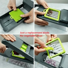 2 Piece Of Multi-Functional Vegetable Cutting Grille Replacement Blade, Suitable For Vegetable Cutting Machine With 6 * 6 Grid Blades And 12 * 12 Grid Blades, Vegetable And Fruit Cutting Accessories, Household Multi-Functional Onion Cutting Machine Accessories, Multi-Functional Fruit Cutting Machine Blades, Commercial Vegetable Chopper Blades, Commercial Vegetable And Fruit Chopper Blades (Without A Vegetable Cutter) - Green - View 4