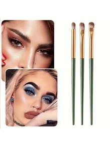 3支迷你化妆刷套装 - 超柔软，便携，适用于粉底、散粉和眼影 - 尼龙刷毛，无香精，适合所有肤质，化妆刷套装，化妆刷套装，化妆刷套装，全套化妆刷，化妆刷套装，全套化妆工具，化妆刷套装，化妆刷套装，化妆礼盒套装