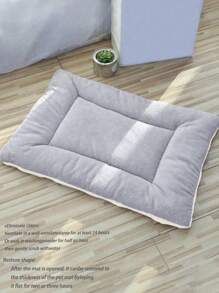 1 件加厚宠物床，珊瑚绒垫适合中小型猫狗，适合所有季节 - 淺灰色 - 查看 3