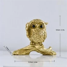 1件猫头鹰树脂工艺品摆件可爱大眼复古猫头鹰网红丑猫头鹰小雕塑家居装饰小摆件
