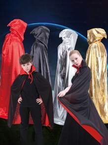 Adult Scream Costume Cool Black Multicolor Large Size Small Unisex Halloween Cosplay Robe Hooded Cape Costume,Christmas - Multicolor - View 1