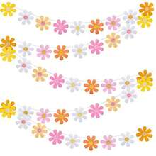 Party Supplies For Daisy Birthday Shower Wedding Home Classroom Decorations - Small Daisy Wreath Line Up Banner - View 4