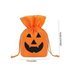 1pc Halloween Pumpkin Gift Cartoon Bag For Snacks, Candies And Cookies, Delicate And Cute Gift Packaging Small Bag - Multicolor - View 5