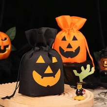 1pc Halloween Pumpkin Gift Cartoon Bag For Snacks, Candies And Cookies, Delicate And Cute Gift Packaging Small Bag - Multicolor - View 1