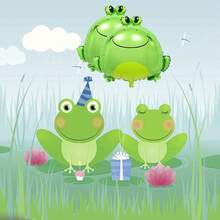 全新昆虫动物设计瓢虫青蛙蜗牛蜜蜂螳螂大黄蜂蚂蚁铝箔气球，昆虫主题生日派对装饰金属气球 - 彩色 - 查看 7