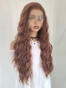 13x4 Lace Front Wig Cap Natural Transition Matte Faux Silk Daily Wear - Brown - View 5