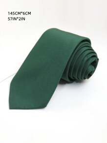 1 条深绿色手工领带，适合日常、派对、商务使用，可作为男士领带礼物 - 彩色 - 查看 6