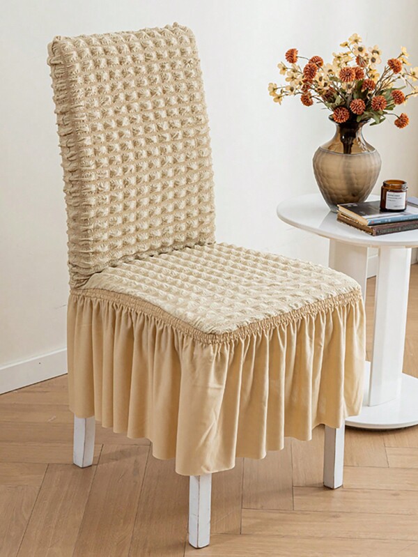 1PC,4pcs, Seersucker Chair Cover, Soft, Elegant, Dustproof, High Elastic Chair Cover, Suitable For Restaurants, Living Rooms, Hotels And Other Decorative Supplies Can Be Used Repeatedly, Multi-Color Choice