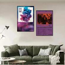 2 件帆布墙画、音乐专辑艺术画 - 电影海报、艺术品壁画，可作为礼物、卧室、办公室、客厅、咖啡厅、酒吧、墙壁装饰、家庭影院装饰、万圣节音乐节装饰，无框架 - 彩色 - 查看 14