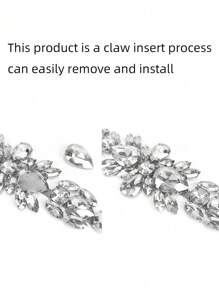 Party 1pc Elegant Women Rhinestone Decor Glamorous Chain Belt For Dress Decoration-The Perfect Travel Accessory For Women Halloween Summer, School Fall, Autumn, Halloween - Silver - View 5