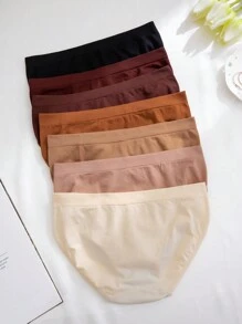 7pcs Multi-Color Seamless Sexy Girl Triangle Panties Women's Underwear - Multicolor - View 4