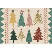 1/4 Tấm lót bàn bằng vải polyester hình cây thông Giáng sinh màu hồng với hình nón thông, kim và chuông quà tặng, Thảm trải bàn in họa tiết ngôi sao cây thông Giáng sinh, Thảm trải bàn trang trí nhà bếp, Trang trí Giáng sinh, Trang trí bàn, Đồ dùng nhà bếp, Trang trí nhà cửa, Quà tặng (32 * 42cm) - Nhiều màu - Xem 13