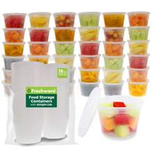 16oz Plastic Food Storage Containers With Lids, Leakproof Meal Prep Containers, Microwave/Dishwasher/Freezer Friendly - Box - View 1