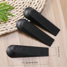 2 paquetes Topes de puerta de goma flexible negros, material de tope de puerta de goma dura, sujeta puertas con superficie inclinada para la parte inferior de la puerta - Multicolor - Ver 2
