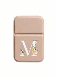 1pc Mini Pink Flower White Letters Foldable Portable Makeup Mirror,Letters Of A-Z Makeup Mirror With Bracket, Travel Mirror, Beauty Products, Desktop Makeup Mirror, Rectangular Desktop Compact Mirror Foldable Small Minimalist Makeup Mirror, Travel Portable Makeup Mirror For Women's Gift - The Best Gift For Mom And Teacher