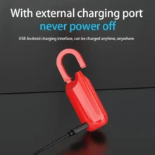 Electronic Door Lock Luggage Small Padlock Fingerprint Unlocking Furniture Lock USB Charging Ultra Long Standby Smart Lock - Multicolor - View 5