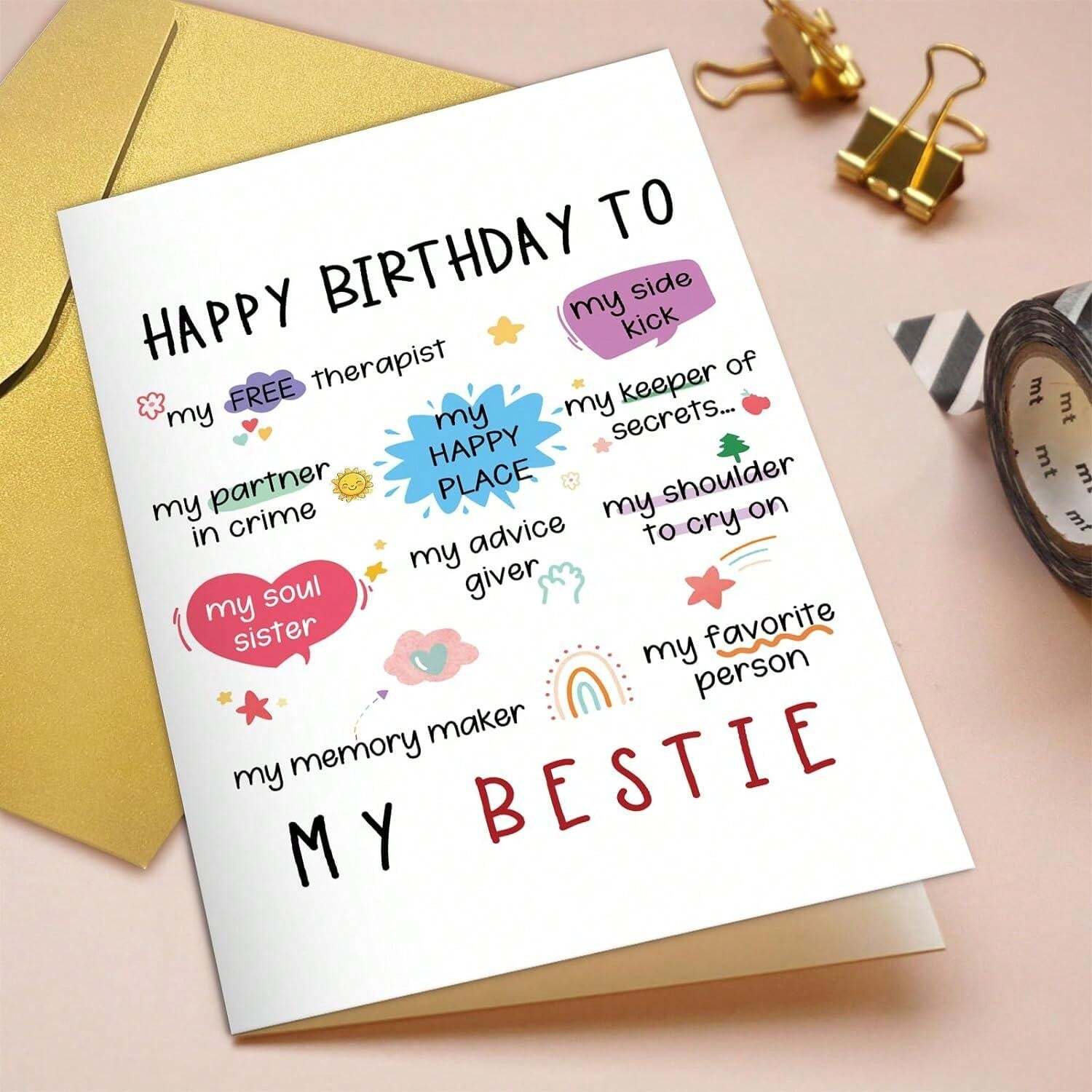 Funny Bestie Birthday Card, Best Friend Birthday Card For Women, Happy ...