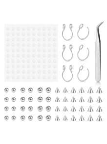 CIZME 34-69入組假穿刺，假唇穿刺，假唇環，假鼻環，假蛇咬，假眉穿刺，夾子唇環，假眉環，假臉部穿刺，假穿刺