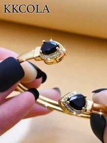 KKCOLA 1pc Summer Fashion Geometric Bracelet For Beach Party & Holiday Women's Jewelry Decoration , Party, Holiday, Festival, Gift Jewelry - Yellow Gold - View 2