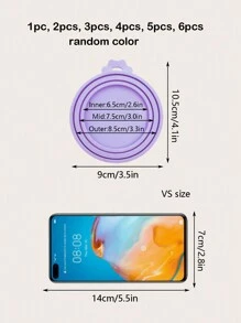 1 件硅胶罐盖，颜色随机，宠物食品保鲜密封