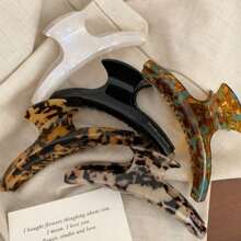 11 厘米大号醋酸纤维一体式新月形复古发爪夹，简单优雅的发型，适合马尾辫或发髻夏季发夹发夹发夹发夹发夹，休闲秋冬发饰，适合女士度假装扮