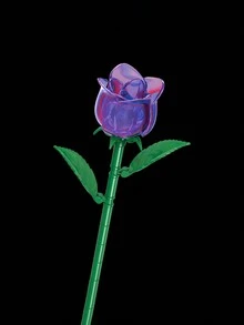 Rose Flower Bouquet Building Set , Eternal Flowers Buliding Block Toys,Proposal Romantic Rose Flower Model,Creative Valentine's Day Gift,Unique Gift For Her Or Him For Anniversaries,Buy It For Your Love Room Decoration - Multicolor - View 6