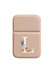 1pc Mini Pink Flower White Letters Foldable Portable Makeup Mirror,Letters Of A-Z Makeup Mirror With Bracket, Travel Mirror, Beauty Products, Desktop Makeup Mirror, Rectangular Desktop Compact Mirror Foldable Small Minimalist Makeup Mirror, Travel Portable Makeup Mirror For Women's Gift - The Best Gift For Mom And Teacher