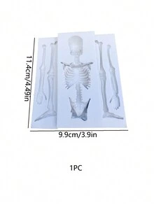 1pc Halloween Ghost Skeleton Shaped Silicone Mold For Fondant Cake, Chocolate Candy Decoration, Festival Party DIY Kitchen Mold Halloween Decor Halloween Party Favors Halloween Party Supplies Halloween Halloween Decor Halloween Decorations Halloween Home Halloween Party Halloween Party