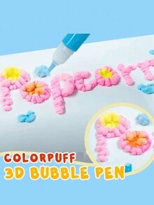 Creative 3D Three-Dimensional Bubble Pen DIY Hand Pen Art Painting Popcorn Pen 1pc - Multicolor - View 3