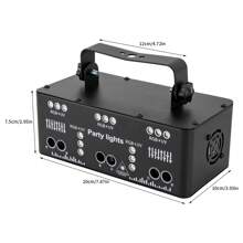 DJ-discolicht feestlamp met laser en LED, 21 LED RGB-licht, geluidsregeling, stroboscoop, zelfrijdende en DMX-effectspot voor feest, familiereünie, bar, nachtclub, KTV liveshow, verjaardag