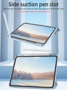 1pc Acrylic Y-Fold Flat Panel Protective Cover, Multi-Angle Kickstand With Pencil Slot, Anti-Scratch & Bending Acrylic Back, Magnetic Auto Sleep/Wake, Minimalist/Casual/Classic, Compatible With IPad Mini 6/Mini 7/9.7/10.2/10.5/Air 4/Air 5/10th/10.9/Pro 11"/Air 11"(M2)/Air 13"(M2)/Pro 11"(M4)/Pro 13"(M4) 2024, 12.9", IPad Air 13"(M3 2025), IPad Air 11"(M3) 2025, IPad (A16) 11" 11th Gen 2025 Models