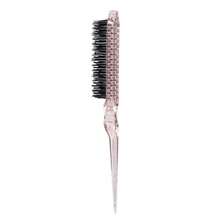 1 pezzo Spazzola per capelli in plastica, spazzola per acconciatura, pettine per lisciare i capelli, pettine per pettinatura di precisione adatto per le donne, spazzola per capelli/pettine, spazzola per capelli in nylon a tre file, utilizzata per la cura del retro, arricciatura delle radici per aumentare il volume dei capelli e la cura dei capelli, massaggio del cuoio capelluto, spazzola per capelli, pettine, strumenti per capelli, prodotti e accessori per capelli per barbieri, saloni di bellezza, articoli essenziali da viaggio, articoli essenziali per il ritorno a scuola, articoli essenziali per le vacanze, accessori per capelli per le donne