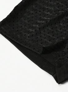 4 piezas de calzoncillos tipo bóxer sin costuras y con malla transpirable para hombres, para deportes y uso casual, con enfriamiento y secado rápido - Negro - Ver 4