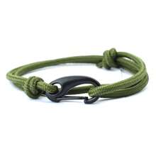 51Luckind Pulseira masculina de corda dupla camada deslizante ajustável paracord pulseira elegante nó náutico pulseira de corda presentes para ele