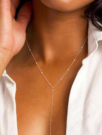 Minimalist Bead Necklace, Geometric Necklace