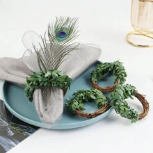 Anelli porta tovaglioli a forma di fiori forati, portatorvaglioli floreali per decorazione della tavola di casa, cucina, sala da pranzo, matrimoni, banchetti, cene di tutti i giorni e di Natale - Multicolore - Visualizzare 9