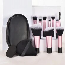 Reise-make-up-pinsel-sets, 10-teilig, Klassische, Multifunktionale Kosmetikpinsel Zum Schminken Für Die Kommode, Und Kombinationsset Mit Aufbewahrungstasche, Eine Kostengünstige Kombination Aus Make-up-tools