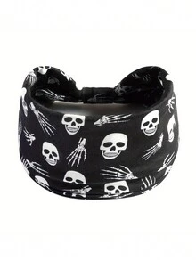 Halloween Pumpkin Elastic Yoga Sports Headband Headscarf - Pumpkin - View 5